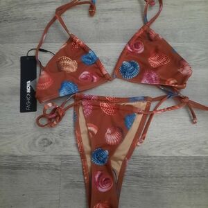 Fashion Nova Shell Print Bikini